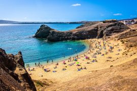 Spiaggia Papagayo sull'isola canaria di Lanzarote